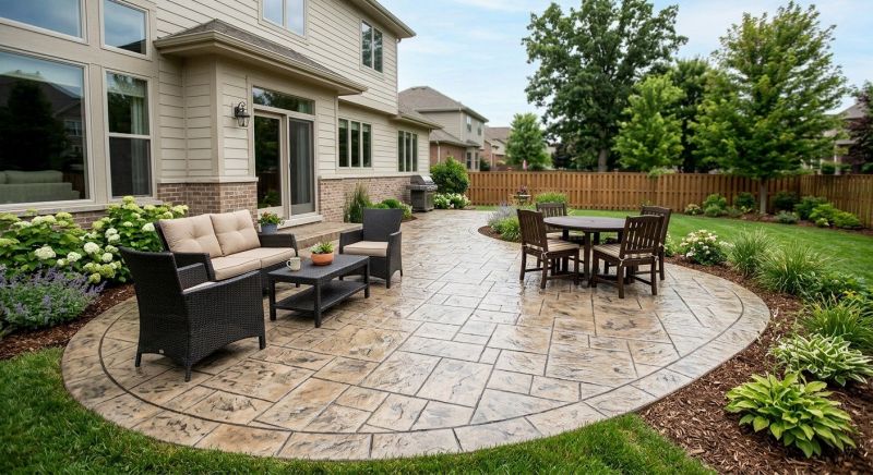 Stamped Concrete Installation in Dallas, TX